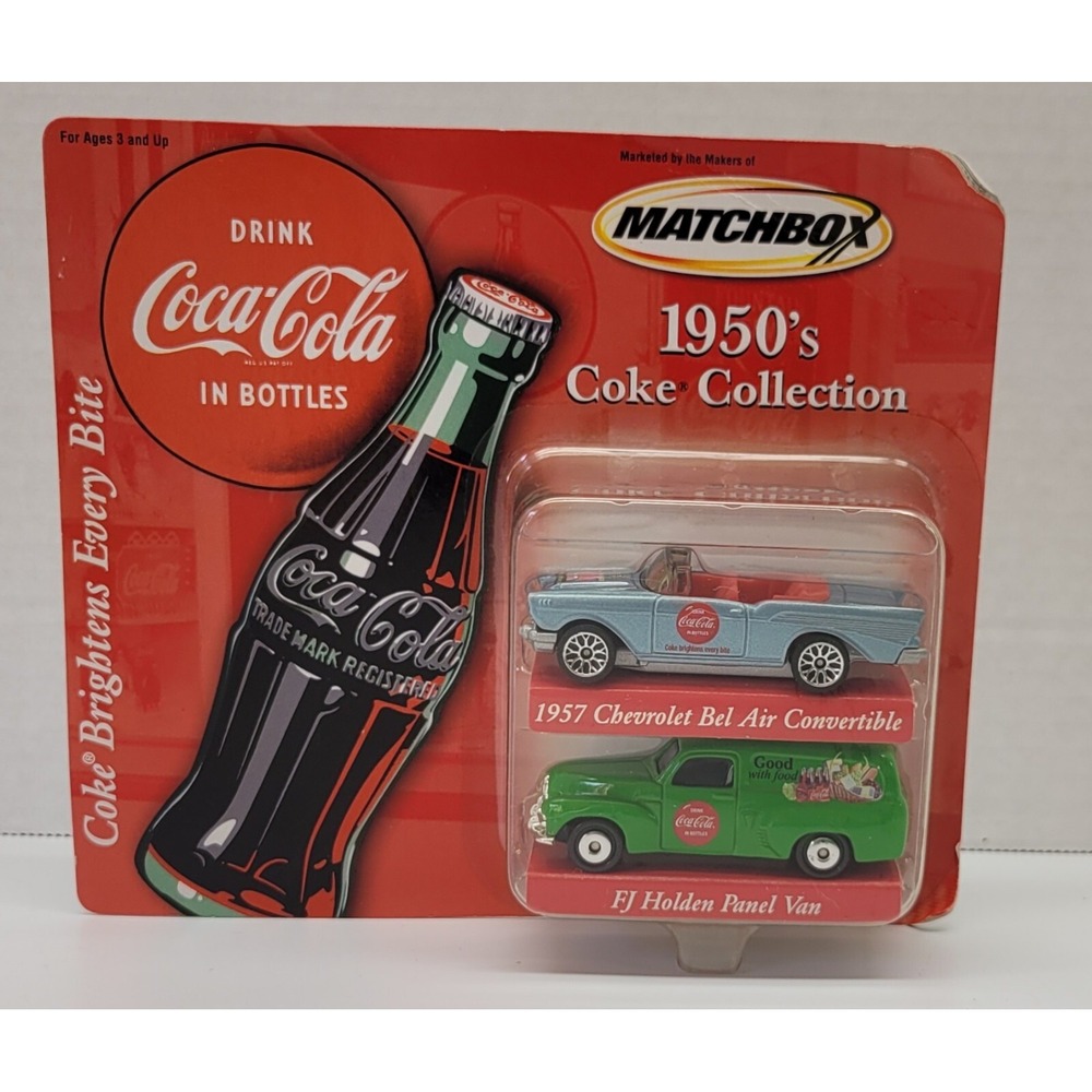 VTG Matchbox 1950's Coke Collection 2-Pack '57 Chevrolet Bel Air Convertible